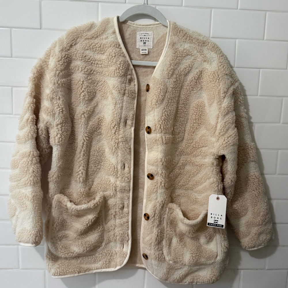Billabong Women's Beige Fireside Cozy Jacket - Picture 6 of 8